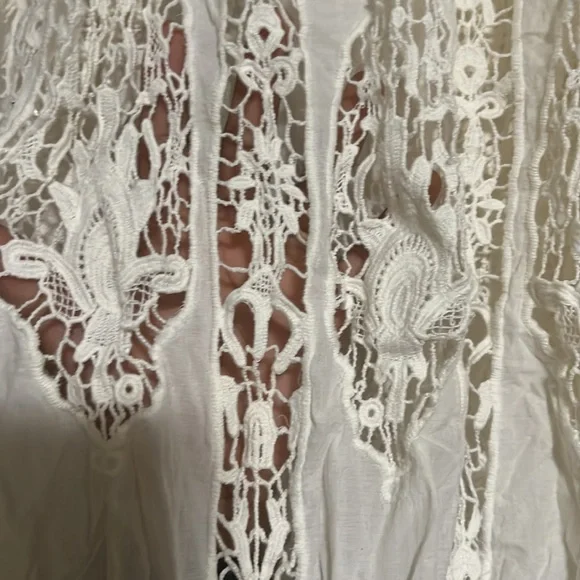 Miguelina Eyelet Knit Off Shoulder Mini Dress - Picture 5 of 7